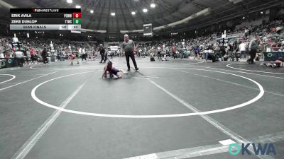 40 lbs Semifinal - Erik Avila, Ponca City Wildcat Wrestling vs Zeke Dunlop, Team Tulsa Wrestling Club