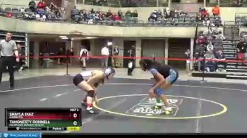 132 lbs Cons. Round 3 - Shayla Diaz, Marinette vs Tahonesty Donnell, Milwaukee Ronald Reagan