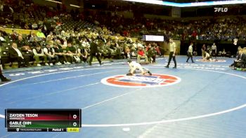 106 Class 3 lbs 5th Place Match - Zayden Teson, Warrenton vs Gable Ohm, Washington