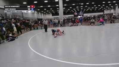 125 lbs Cons. Quarters - Taylyn Humphrey, Iowa vs Abby Sparks, The Best Wrestler