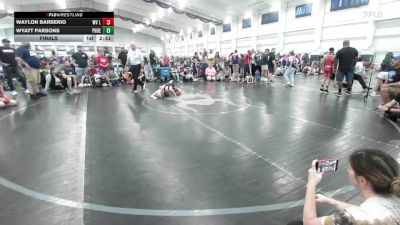 76 lbs Final - Waylon Barberio, WV Lunatics-Yth vs Wyatt Parsons, Phoenix Wrestling Club-Yth