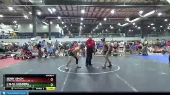 120 lbs Round 1 (3 Team) - Dylan Aristides, BEACH BOYZ WRESTLING CLUB vs Jerry Simon, RIVER CITY WRESTLING CLUB