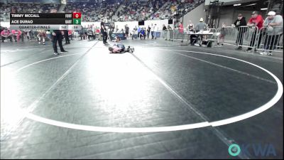 61 lbs Quarterfinal - Timmy McCall, Fort Gibson Youth Wrestling vs Ace Durao, Bartlesville Wrestling Club