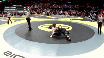 D3-120 lbs Champ. Round 1 - Robert Weekley, Bridgeport vs Owen Patchen, Monroeville