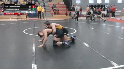 149 lbs Cons. Semi - Gage Heilbrun, Frostburg State vs Ty Linsenbigler, Seton Hill
