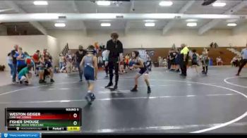 58 lbs Round 5 - Fisher Smouse, Eastside Youth Wrestling vs Weston Geiger, Cane Bay Cobras