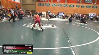 133 lbs Cons. Semi - Ben Quilpa, Sacramento City College vs Emilio Medina, Mt. San Antonio College