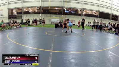 100 lbs Placement Matches (8 Team) - Taylor Keckler, Pennsylvania Red vs Aniyah Whayne, Florida