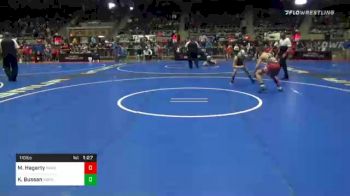 110 lbs Quarterfinal - Meric Hagarty, Waverly Area WC vs Karrsen Bussan, Askren Wrestling Academy