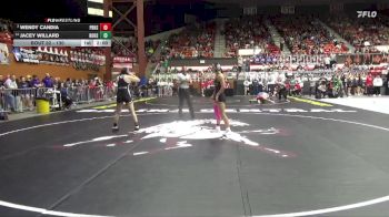130 lbs Champ. Round 1 - Wendy Candia, Pratt HS vs Jacey Willard, Holton Hs