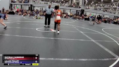 126 lbs Finals (2 Team) - Shiyirah Cambridge, PA West Yellow vs Lillian Malloy, MGW Something Wicked