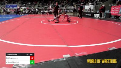 73 lbs Quarterfinal - Beckett Moyer, Moyer Elite vs Jhorel Castillo, Monster Garage