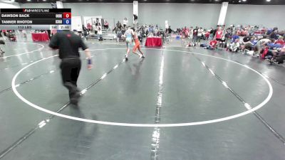 113 lbs Dawson Back, Oklahoma Red vs Tanner Rhoton, Team Kansas Gold