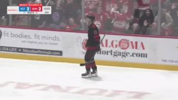 Travis Hayes Gives The Soo Greyhounds The Lead, 3-2