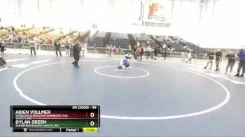 99 lbs Cons. Round 3 - Aiden Vollmer, Webster Schroeder Warriors You Wrestling vs Dylan Green, Shenenenedowah Wrestling