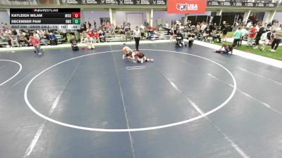 Junior Girls - 110 lbs Cons. Round 4 - Kayleigh Milam, Missouri vs December Paw, Doomsday Wrestling Club