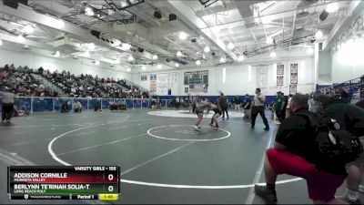 155 lbs Champ. Round 2 - Addison Cornille, Murrieta Valley vs Berlynn Te`Rinah Solia-Tago, Long Beach Poly