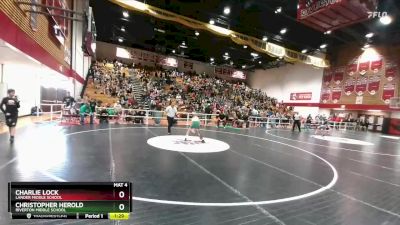 80 lbs Champ. Round 1 - Christopher Herold, Riverton Middle School vs Charlie Lock, Lander Middle School