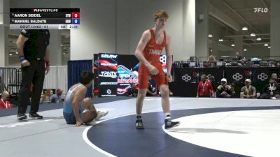 61 lbs Quarters - Aaron Seidel, Steller Trained Wrestling vs Manuel Saldate, Gold Rush Wrestling