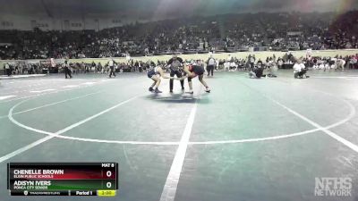 145 lbs 3rd Place Match - Adisyn Ivers, Ponca City Senior vs Chenelle Brown, Elgin Public Schools