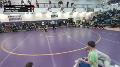 77 lbs 1st Place Match - Rhett Goolsbey, Powell Middle School vs Aksel Polson, Thermopolis