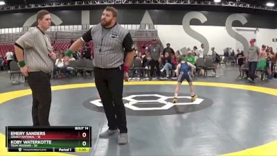 55 lbs Placement Matches (8 Team) - Koby Waterkotte, Team Missouri vs Emery Sanders, Legacy National