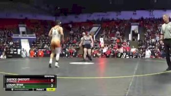 171 lbs Semifinals (8 Team) - Logan Ryan, Hudson Area HS vs Justice Onstott, St Louis HS