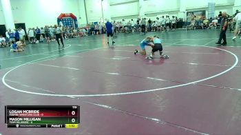 113 lbs Semis & Wb (16 Team) - Mason Milligan, Team Delaware vs Logan Mcbride, Foxfire Wrestling Club