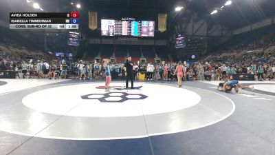 120 lbs Cons. Sub-rd Of 32 - Aviea Holden, Iowa vs Isabella Timmerman, New Mexico