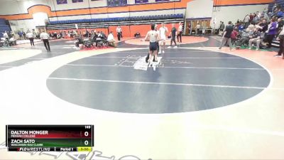 149 lbs Semifinal - Zach Sato, Wisconsin-Eau Claire vs Dalton Monger, Messiah College