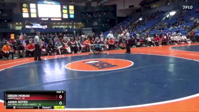 132 lbs Quarterfinals (8 Team) - Orion Moran, Libertyville vs Aiden Noyes, Oak Park (O.P.-River Forest)