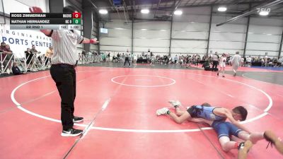 85 lbs Rr Rnd 1 - Ross Zimmerman, Mat Assassins Red - MS vs Nathan Hernandez, NC Blue - MS