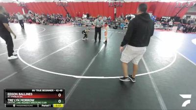 42-46 lbs Round 2 - Tre`Lyn Morrow, Crystal Lake Wizards Wrestling Club vs Edson Ballines, St. Charles WC