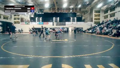 144 lbs Semifinal - Valentin Ledezma, Team Missouri Select vs Brock Webb, Thoroughbred Wrestling Academy
