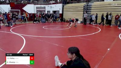 141-152 lbs Consolation Bracket - Eva Polley, Southridge vs Elizabeth Champ, New Palestine