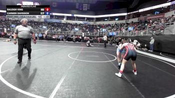 105.6-114.9 lbs Round Of 16 - Raleigh King, Independence Youth Wresting vs Carmen Davidson, Slyfox Wrestling Academy