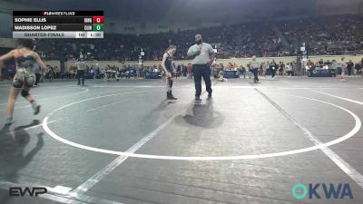 91 lbs Quarterfinal - Sophie Ellis, Kingfisher YellowJackets vs Madisson Lopez, Clinton Youth Wrestling