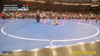 55 lbs Quarterfinal - Preslie Dickerson, Blue Devil Wrestling vs Harleigh Workman, Fallon Outlaws Wrestling Club