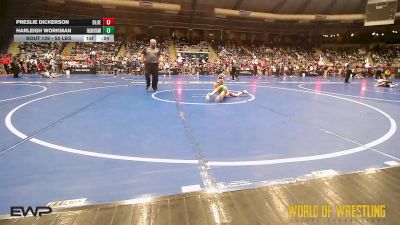 55 lbs Quarterfinal - Preslie Dickerson, Blue Devil Wrestling vs Harleigh Workman, Fallon Outlaws Wrestling Club