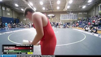 92 lbs 1st Place Match - David Wiehle, Mat Demon Wrestling Club vs Isaac Gandy, Ferndale Force Wrestling Club