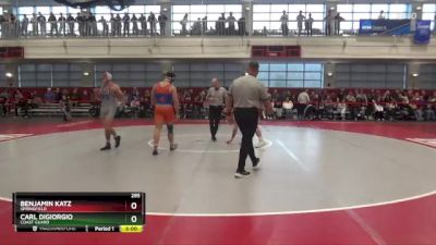 285 lbs Quarterfinal - Carl DiGiorgio, Coast Guard vs Benjamin Katz, Springfield