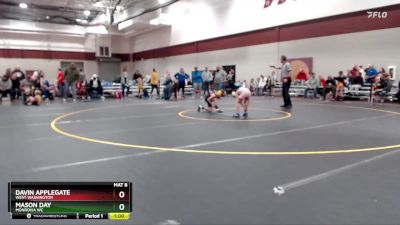 58-64 lbs Semifinal - Davin Applegate, West Washington vs Mason Day, Monrovia WC