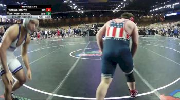 215 lbs Champ. Round 3 - Steele Brown, Mt. Pisgah Christian School vs Anthony Romero, Southwest Miami