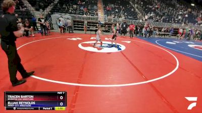 70 lbs Semifinal - Tracen Barton, Riverton USA Wrestling vs Elijah Reynolds, Windy City Wrestlers