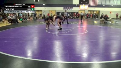 170 lbs 3rd Place Match - Hayleigh Forster, Dubuque Senior vs Ava Pfab, Western Dubuque