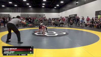 85 lbs Quarterfinals (8 Team) - Logan Brickley, Rebellion vs Jaxon Jundt, Team Missouri