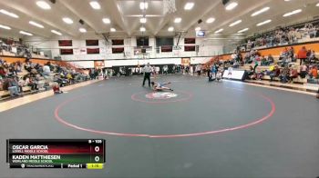 105 lbs Quarterfinal - Kaden Matthiesen, Worland Middle School vs Oscar Garcia, Lovell Middle School