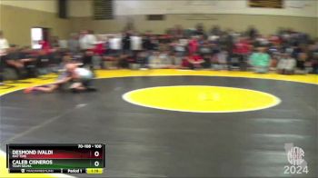 100 lbs Champ. Round 2 - Caleb Cisneros, Team Selma vs Desmond Ivaldi, Mat Time
