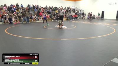 N-4 lbs Semifinal - Reegan Gattas, North Liberty Wrestling Club vs Natalie Hoopes, FFWC-LM