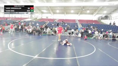 45 lbs Semifinal - Knox Greenhalgh, Ravage vs Kase King, Box Elder Stinger Wrestling